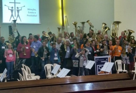 Músicos da Comunidade Monte Alegre participam de Encontro de Trombonistas